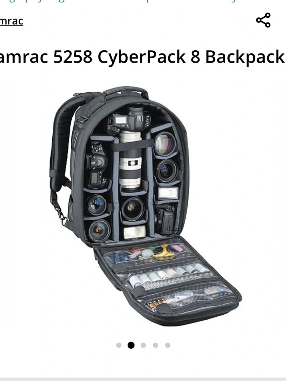 Tamrac Cyber Pack 8 Photo/Computer Backpack